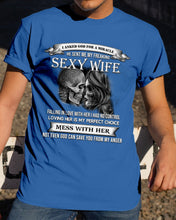 Load image into Gallery viewer, Shes Stubborn Messy And A Brat At Times Black Gift For Husband Guys Tee
