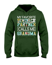 Load image into Gallery viewer, My Favorite Sewing Partner Calls Me Grandma Colorful Design Gift For Sewing Lovers Hoodie
