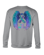 Load image into Gallery viewer, You Matter Ribbon Awareness With Angel Wings Sweatshirt
