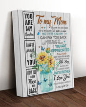 Load image into Gallery viewer, Sunflowers Gift For Mom You Will Always Be My Loving Mother Matte Canvas
