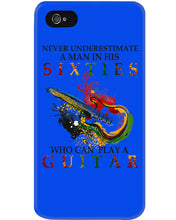 Load image into Gallery viewer, Never Underestimate A 60 Year Old Man Can Play A Guitar Phone case
