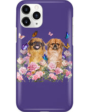 Load image into Gallery viewer, Pekingese With Peonies Gift For Dog Lovers Phone case
