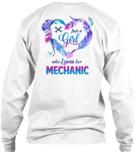 Load image into Gallery viewer, Vintage Funny Just A Girl Who Loves Her Mechanic Unisex Long Sleeve

