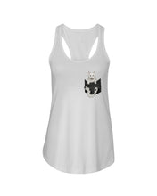 Load image into Gallery viewer, Cat In Your Front Pocket Great Gift For Cat Lovers Ladies Flowy Tank
