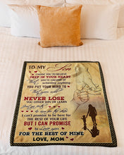 Load image into Gallery viewer, You Either Win Or Learn Shadow Of Mom And A Boy Mama Gift For Son Fleece Blanket
