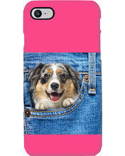 Load image into Gallery viewer, Australian Shepherd In Denim Pocket Gift For Dog Lovers Phone case
