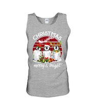 Load image into Gallery viewer, Penguin Christmas Merry And Bright Gift For Penguin Lovers Unisex Tank Top
