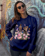 Load image into Gallery viewer, German Wirehaired Pointer With Peonies Gift For Dog Lovers Sweatshirt
