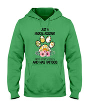 Load image into Gallery viewer, Medical Assistant Loves Dogs And Has Tattoos Gift For Dog Lovers Hoodie

