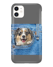 Load image into Gallery viewer, Australian Shepherd In Denim Pocket Gift For Dog Lovers Phone case
