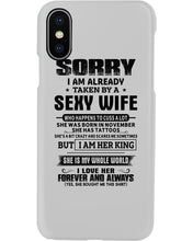 Load image into Gallery viewer, Gift For Husband Taken By A November Sexy Wife Who Happens To Cuss A Lot Phone case

