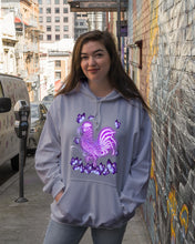 Load image into Gallery viewer, Chicken Purple Butterflies Gift For Chicken Lovers Hoodie
