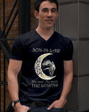 Load image into Gallery viewer, I Love You To The Moon And Back Gift For Son-In-Law Guys V-Neck
