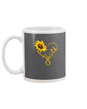 Load image into Gallery viewer, Black Phone Case Sunflower Faith Gift For Christians Mug
