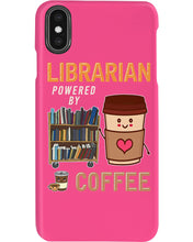 Load image into Gallery viewer, Librarian Powered By Coffee  Custom Design For Book Lovers Phone case
