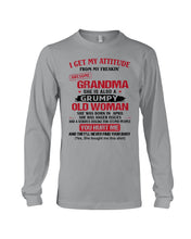 Load image into Gallery viewer, I Get My Attitude From My Freakin' Awesome Grandma Who Was Born In April Unisex Long Sleeve
