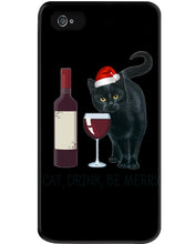 Load image into Gallery viewer, Cat Drink And Be Merry Meaningful Gift For Women Phone case
