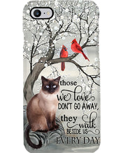 Load image into Gallery viewer, Siamese Cat Red Cardinals Those We Love Phone case
