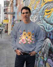 Load image into Gallery viewer, Peonies Garden Butterflies Pomeranian Gift For Dog Lovers Sweatshirt
