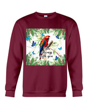 Load image into Gallery viewer, Scarlet Macaw With Butterflies I Am Always With You Gift For Lover Sweatshirt

