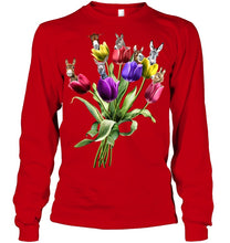Load image into Gallery viewer, Vintage Funny Donkey With Tulip Trending For Donkey Lovers Unisex Long Sleeve
