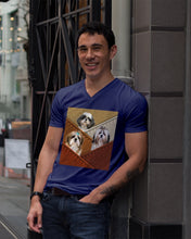 Load image into Gallery viewer, Three Cute Shih Tzu In Bag Gift For Dog Lovers Guys V-Neck

