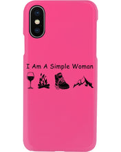 Load image into Gallery viewer, Simple Woman Loves Wine Camping Shoes And Climbing Phone case
