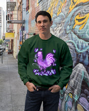 Load image into Gallery viewer, Chicken Purple Butterflies Gift For Chicken Lovers Sweatshirt

