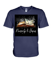 Load image into Gallery viewer, Nursing And Jesus Gift For Family Guys V-Neck
