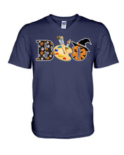 Load image into Gallery viewer, Happy Halloween Painting Color Gray Guys V-Neck
