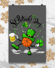 Load image into Gallery viewer, Basketball Saint Patrick's Day Gift For Basketball Lovers Vertical Poster
