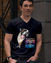 Load image into Gallery viewer, Easilly Distracted By Boxers Gift For Dog Lovers Guys V-Neck
