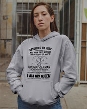 Load image into Gallery viewer, A Spoiled Wife Of An October Grumpy Old Man Birthday Meaningful Gift Hoodie
