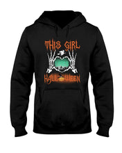 Load image into Gallery viewer, This Girl Loves Halloween Gift For Girls Hoodie
