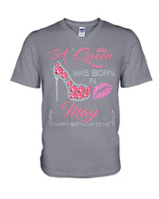 Load image into Gallery viewer, A Queen Was Born In May Trending For Birthday Gift Guys V-Neck
