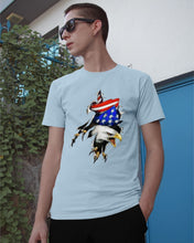 Load image into Gallery viewer, Eagle Giant Scratch USA Flag Gift For Women Guys Tee
