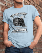 Load image into Gallery viewer, Shes Stubborn Messy And A Brat At Times Black Gift For Husband Guys Tee

