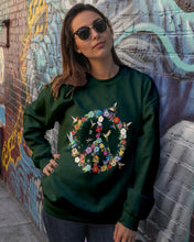 Load image into Gallery viewer, Hummingbird And Peace Sign Gift For Girls Sweatshirt

