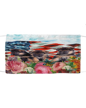 Load image into Gallery viewer, American Flag Sky Flower German Shepherd Gift For Dog Lovers Cloth Face Mask
