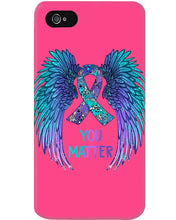 Load image into Gallery viewer, You Matter Ribbon Awareness With Angel Wings Phone case
