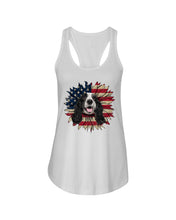 Load image into Gallery viewer, English Cocker Spaniel US Sunflower Gift For Dog Lovers Ladies Flowy Tank
