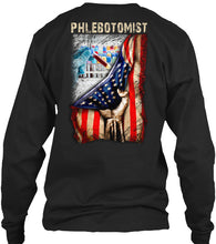 Load image into Gallery viewer, Philebotomist American Flag Special Custom Design Personalized Job Gift Unisex Long Sleeve
