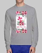 Load image into Gallery viewer, Lovely Phone Case With Pink Flowers Faith Hope Love Gift For Cancer Patients Unisex Long Sleeve
