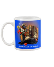 Load image into Gallery viewer, Black Cat Life Is Better With Books Gift For Cat Lovers Mug
