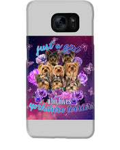 Load image into Gallery viewer, A Girl Loves Yorkshire Terrier Gift For Dog Lovers Phone case
