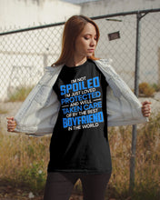 Load image into Gallery viewer, I'm Just Loved Protected And Well Taken Care Of By The Best Boyfriend Guys Tee
