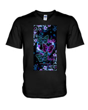 Load image into Gallery viewer, Purple Phone Case With Butterfly Faith Hope Love Suicide Awareness Gift Guys V-Neck
