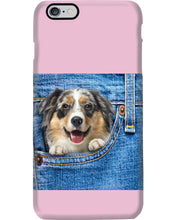 Load image into Gallery viewer, Australian Shepherd In Denim Pocket Gift For Dog Lovers Phone case
