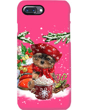 Load image into Gallery viewer, Yorkshire Terrier Loves Drinking Hot Latte Gift For Dog Lovers Phone case
