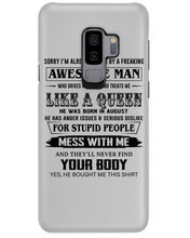 Load image into Gallery viewer, I'm Already Taken By An August Freaking Awesome Man For Birthday Gift Phone case
